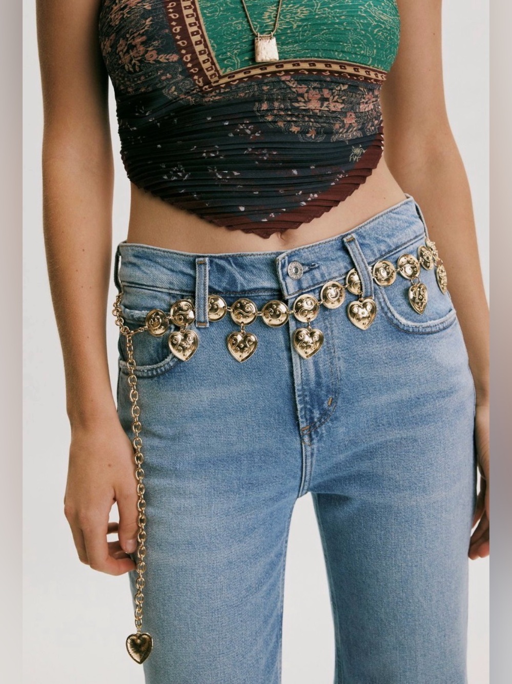 FREE PEOPLE Love Letter Chain Belt
